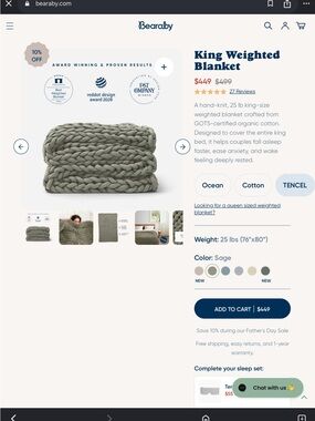 Bearaby Weighted Blanket